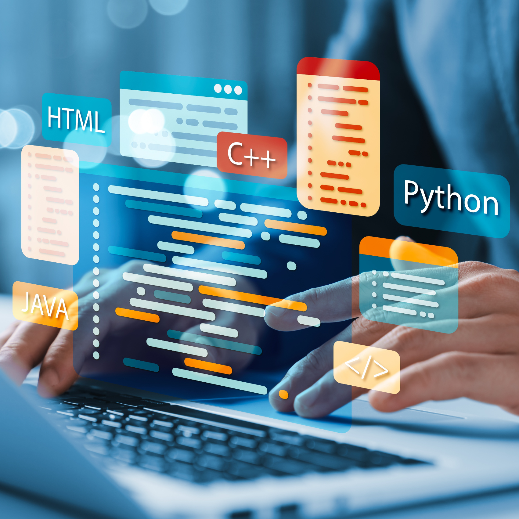 Full-stack web developer working with multiple programming languages including Python, Java, and HTML for modern web applications.
